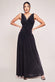 Diamante & Scalloped Lace Neck Maxi Dress DR4120