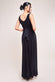 Diamante & Scalloped Lace Neck Maxi Dress DR4120