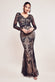 V-Neck Sleeve Sequin Maxi Dress DR3196