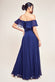 Pleated Chiffon Off Shoulder Maxi Dress DR3805