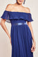 Pleated Chiffon Off Shoulder Maxi Dress DR3805