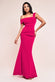 Off The Shoulder Pleated Waist Maxi Dress DR2594G