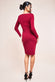 Side Neck Midi Dress DR4282