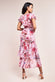 Printed Wrap High And Low Tier Dress DR4369