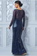 Sheer Diamond Design Sequin Maxi Dress DR2526