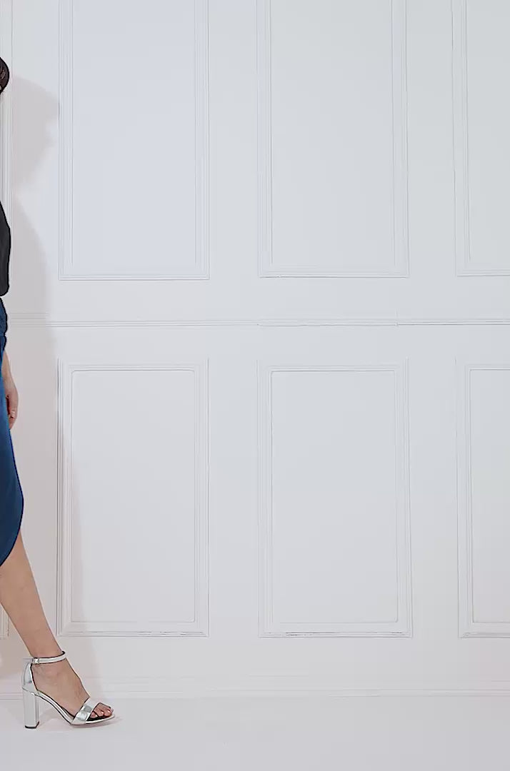 Satin Knotted Midi Skirt SK23