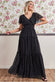 Polka Dot Tiered Chiffon Maxi Dress DR3278
