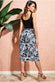 Printed High Waist Wrap Midi Skirt SK17