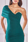 Scuba Crepe One Shoulder Bardot Maxi Dress DR3405