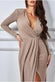 Lurex Long Sleeve Wrap Maxi Dress DR3314