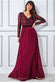 Patterned Sequin Bodice Maxi Dress DR3453