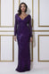 Long Sleeve Sequin V Wrap Maxi Dress DR3485