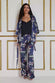 Satin Printed Kimono Quard Set SET25
