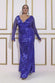 Plus Size V Neck Sequin Maxi Dress With Long Sleeves DR1009P