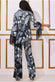 Foil Print Wide Leg Trousers TR369