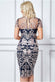 Embroidered Mesh & Lace Midi Scalloped Hem DR3251