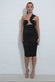 Ring Detail One Shoulder Ruched Midi DR3548