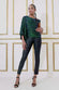 Asymmetric Sequin Balloon Sleeve Top T200