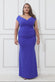 Plus Size Bardot Pleated Maxi Dress DR1092P