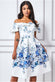 Off The Shoulder Floral Ombre Midi DR3353