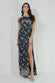 Sequin And Feather Boobtube Maxi Dress DR3784