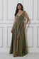Cross Over Sleeveless Maxi Dress With Split DR1886