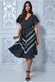 Wrap Style Flutter Sleeve Midi Dress DR3415