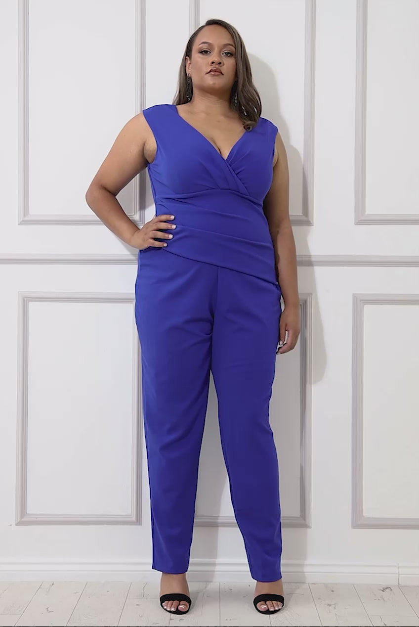 Plus Bardot Scuba Jumpsuit TR113P