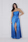 Front Split Satin Bandeau Maxi Dress DR3773