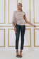 Asymmetric Sequin Balloon Sleeve Top T200