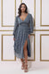 Long Sleeve Midi Shirred Waistband DR3766B