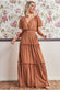 Polka Dot Tiered Chiffon Maxi Dress DR3278