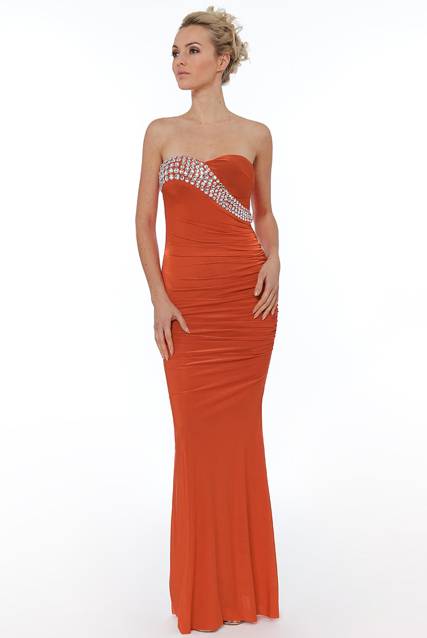 Diamante Glam Maxi Dress D1697C