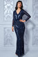 Embroidered Sequin Maxi Dress DR1163QZ