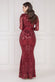Embroidered Sequin Maxi Dress DR1163QZ