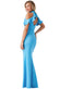 Cut Out Maxi Dress With Frill Detail DR1239