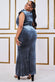 Glitter Velvet Maxi Dress With Bow Detail DR1294QZP