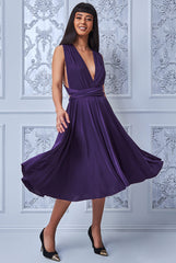 Wholesale Soft Touch Multi Way Open Back Midi Dress City Goddess