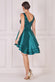 Sequin And Satin Multilayered Hi-Low Mini Skater Dress DR1317PB