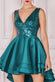 Sequin And Satin Multilayered Hi-Low Mini Skater Dress DR1317PB