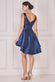 Sequin And Satin Multilayered Hi-Low Mini Skater Dress DR1317PB