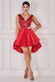 Sequin And Satin Multilayered Hi-Low Mini Skater Dress DR1317PB