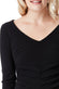 V Neck Pleated Midi With Split Detail DR1352