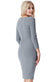 V Neck Pleated Midi With Split Detail DR1352