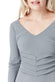 V Neck Pleated Midi With Split Detail DR1352