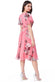 Floral Print Midi Dress With Flutter Sleeves DR1641BB