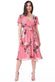 Floral Print Midi Dress With Flutter Sleeves DR1641BB