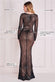 Starburst Patterned Sequin Maxi Dress DR1824