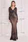 Starburst Patterned Sequin Maxi Dress DR1824