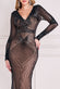 Starburst Patterned Sequin Maxi Dress DR1824